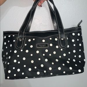 Black Kate Spade Purse with Polka dots